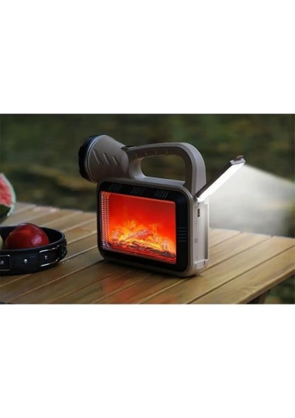 Güneş Enerjili Şömineli Çok Fonksiyonlu Çift Işık Kaynağı USB Şarjlı Solar El Feneri modelleri