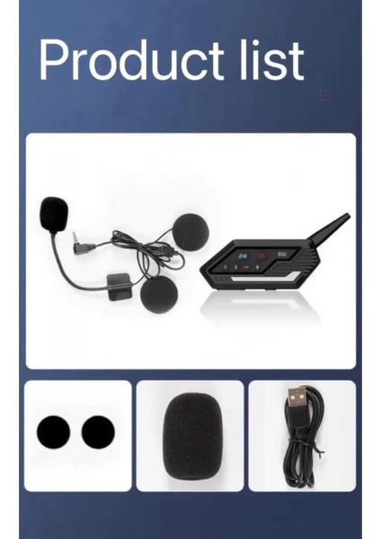 BT62 Motosiklet Kask Kulaklığı Bluetooth Intercom 2 Intercom Bağlantılı modelleri
