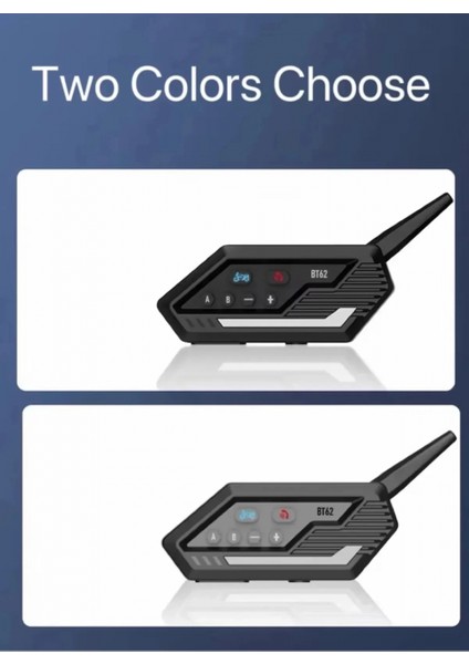 BT62 Motosiklet Kask Kulaklığı Bluetooth Intercom 2 Intercom Bağlantılı fırsatları