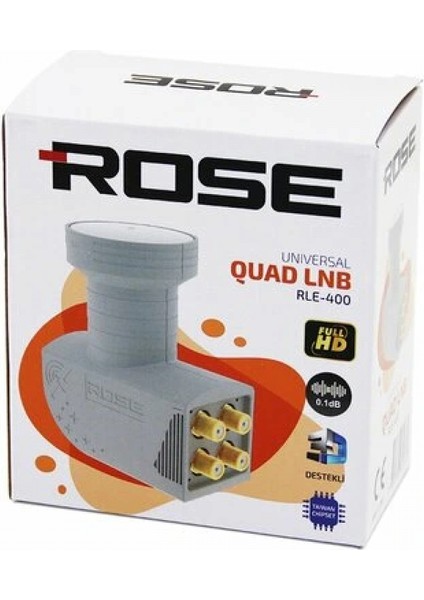 4lü Uydu Lnb Unıversal Quad Full Hd - 3D - 0.1db RLE-400 (4887)