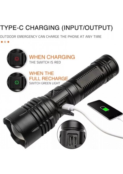 F-38 Yüksek Güç Ultra Spot Uzun Menzilli El Feneri Şarj Edilebilir LED Güçlü El Fener Aydınlatma fiyatları