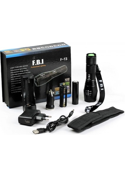 F-T3 Su Geçirmez Alüminyum Oksidiyon Şarjlı El Feneri fiyatları