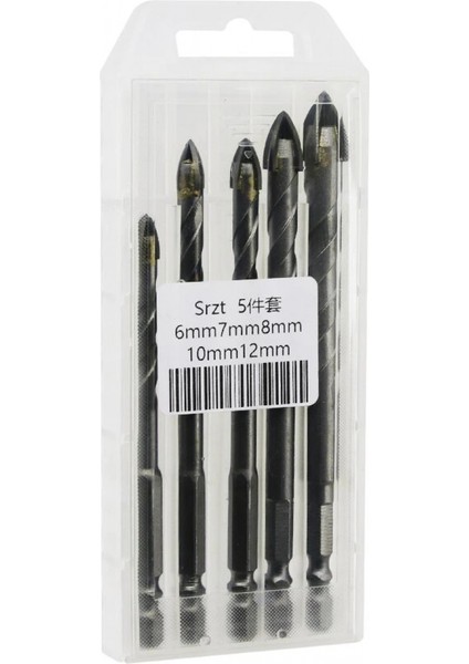 Ok Ucu Tipli 5pcs Çok Amaçlı Matkap Ucu 6-7-8-10-12MM (4887)