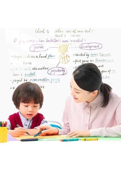 Silinebilir Kalemli Sticker Duvara Yapışabilen Yazı Tahtası 60X200 cm (4887) fırsatları