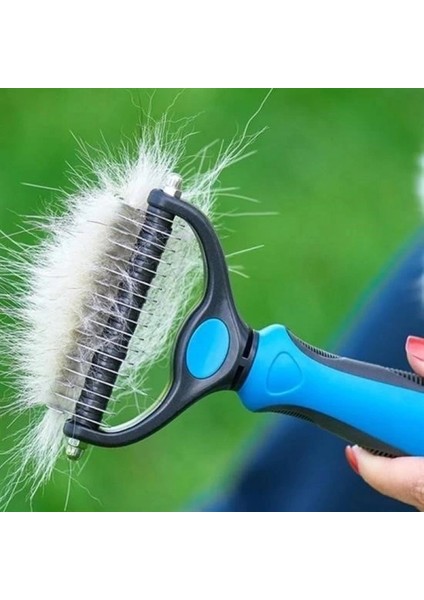 Plastik Saplı Metal Kedi Köpek Bakım Kıtık Tüy Topak Açıcı Tarak