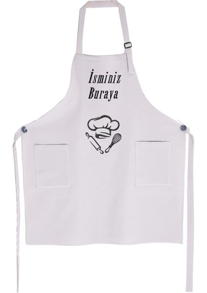 Mutfak Önlüğü Kişiye ve İsme Özel Nakışlı Mutfak Önlüğü Şef 2 Farklı Renkler