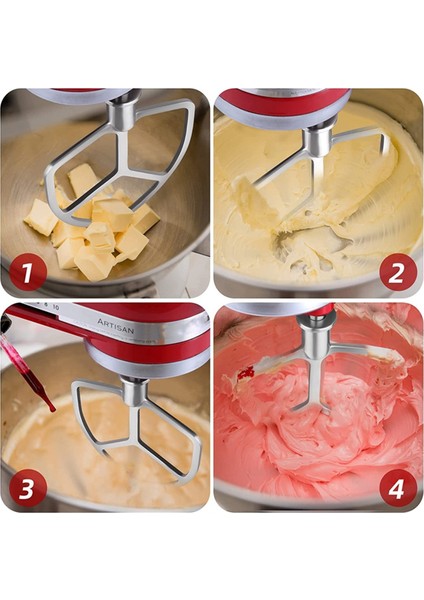 Kitchenaid 5qt-6qt Için Kase Tilt-Head Stand Mikserleri Ek Paslanmaz Çelik Düz Çırpıcı+ Spiral Hamur Kancası (Yurt Dışından) fiyatları