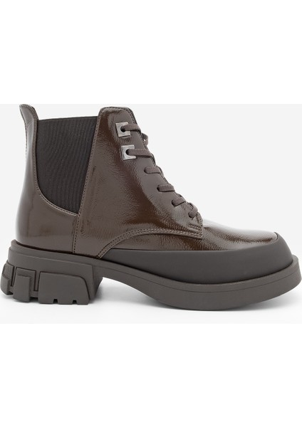 Kadın Bağcıklı Lastikli Kalın Topuklu Kısa Postal Bot Kenvo modelleri