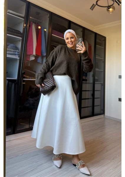 Kadın Kahve Yumoş Basıc Kazak fiyatları