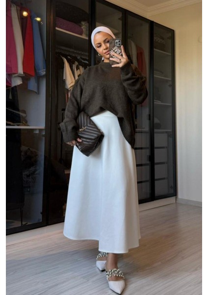 Kadın Kahve Yumoş Basıc Kazak fırsatları