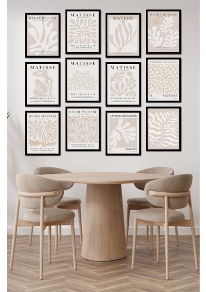 Dekorize Mdf Tablo Seti 12 Parça - Salon Oturma Odası Için Duvar Dekoru Çerçeve Görünümlü Onk 1004 13 x 17 modelleri