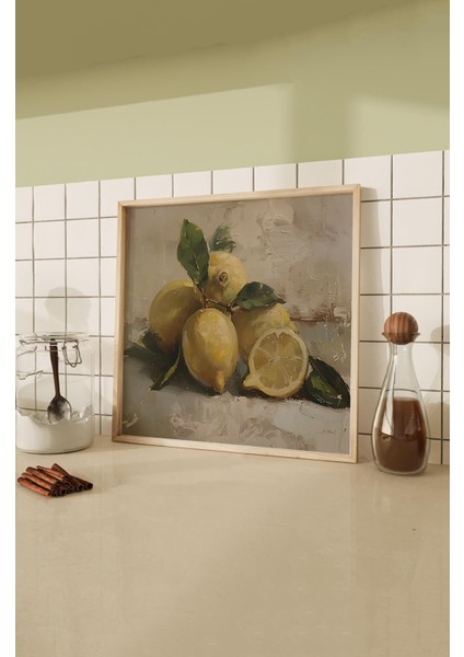 Ahşap Çerçeveli Mdf Kare Tek Tablo (Kendi Tablo Setinizi Oluşturacağınız Liste) MUTFAK04 23 x 23 Çerçeveli TX1107 fiyatları