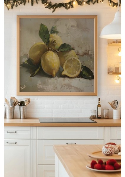 Ahşap Çerçeveli Mdf Kare Tek Tablo (Kendi Tablo Setinizi Oluşturacağınız Liste) MUTFAK04 23 x 23 Çerçeveli TX1107 fırsatları