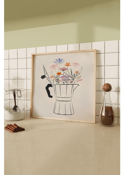 Ahşap Çerçeveli Mdf Kare Tek Tablo (Kendi Tablo Setinizi Oluşturacağınız Liste) MUTFAK03 23 x 23 Çerçeveli TX1191 fiyatları