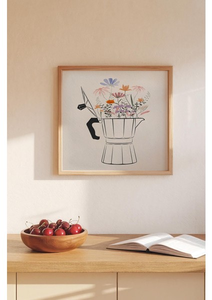 Ahşap Çerçeveli Mdf Kare Tek Tablo (Kendi Tablo Setinizi Oluşturacağınız Liste) MUTFAK03 23 x 23 Çerçeveli TX1191 modelleri