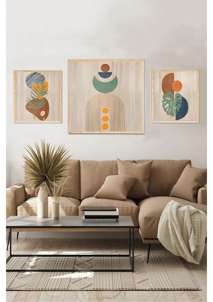 🎨 Modern Geometrik & Bitki Formlu 3’lü Mdf Dekoratif Tablo Seti (23X23 cm & 42X42 Cm) 4242123 42 cm fiyatları