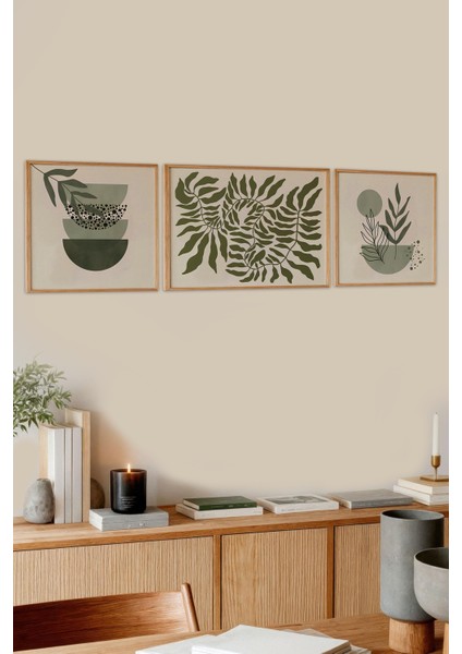 Ahşap Çerçeveli Mdf Tablo Seti Matisse, Bohem, Kusama Salon ve Oturma Odası Için 326 Serisi 32 cm 326231 fiyatları