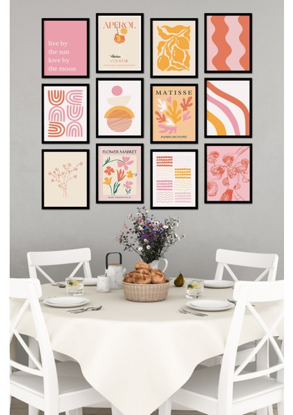 Dekorize Mdf Tablo Seti 12 Parça - Salon Oturma Odası Için Duvar Dekoru Çerçeve Görünümlü Onk 1029 13 x 17 fırsatları