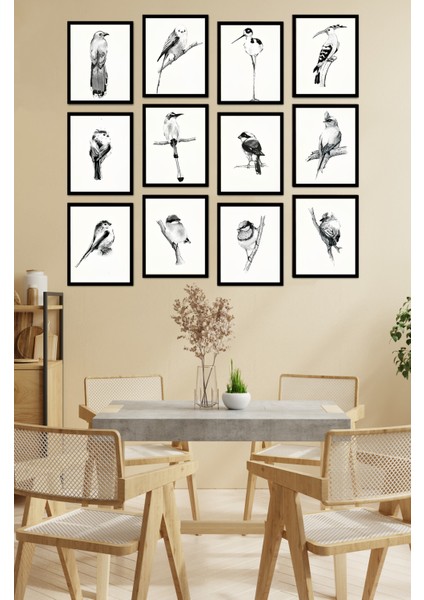 Dekorize Mdf Tablo Seti 12 Parça - Salon Oturma Odası Için Duvar Dekoru Çerçeve Görünümlü Onk Seri 1025 13 x 17 fiyatları