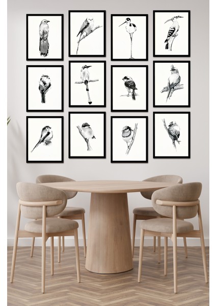 Dekorize Mdf Tablo Seti 12 Parça - Salon Oturma Odası Için Duvar Dekoru Çerçeve Görünümlü Onk Seri 1025 13 x 17 modelleri