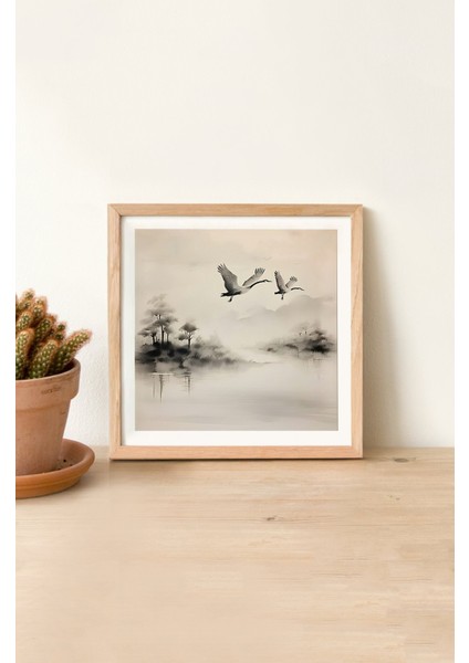 Ahşap Çerçeveli Mdf Kare Tek Tablo (Kendi Tablo Setinizi Oluşturacağınız Liste) TX1008 23 x 23