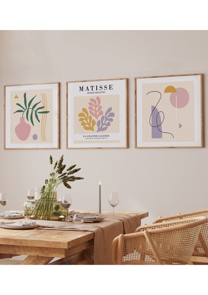 🖌️ Minimalist 3'lü Tablo Seti | 3 Boy Seçeneği | 23X23 – 42X42 cm | Silinebilir Mdf KR4041 23 x 23 fiyatları
