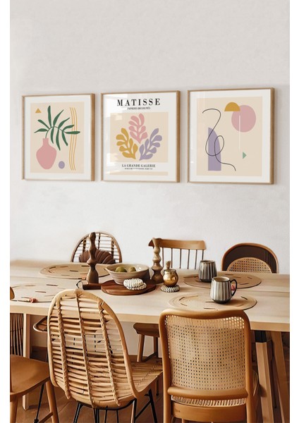 🖌️ Minimalist 3'lü Tablo Seti | 3 Boy Seçeneği | 23X23 – 42X42 cm | Silinebilir Mdf KR4041 23 x 23 modelleri