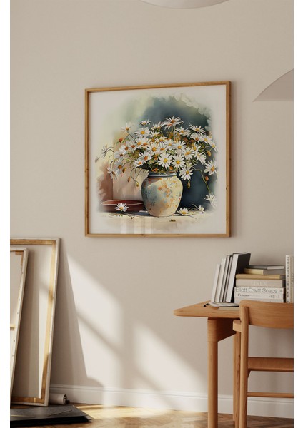 Ahşap Çerçeveli Mdf Kare Tek Tablo (Kendi Tablo Setinizi Oluşturacağınız Liste) 23 x 23 Çerçeveli TX1202 fiyatları