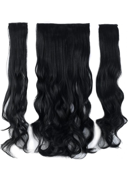 Fiber Sentetik Dalgalı Yarım Ay + 2 Yan Çıt Çıt - Siyah fiyatları