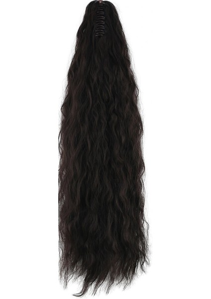 Tokalı Kabarık Dalgalı At Kuyruğu - Kahverengi fırsatları