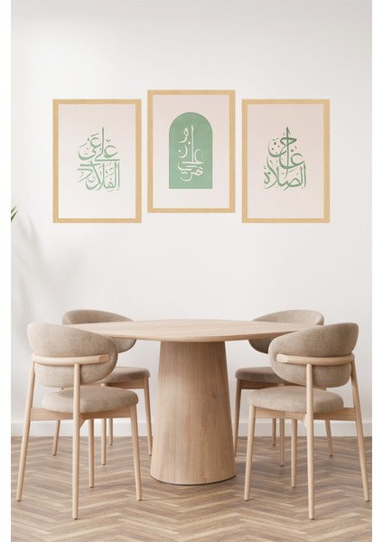 🕌 Namaza Çağrının Estetik Hâli! Çerçeve Görünümlü 3’lü Tablo Seti 🌟 CRVS1193 13 x 17 fiyatları