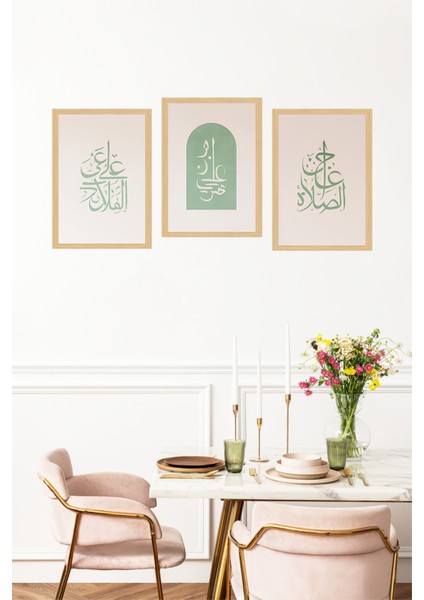 🕌 Namaza Çağrının Estetik Hâli! Çerçeve Görünümlü 3’lü Tablo Seti 🌟 CRVS1193 13 x 17 fırsatları