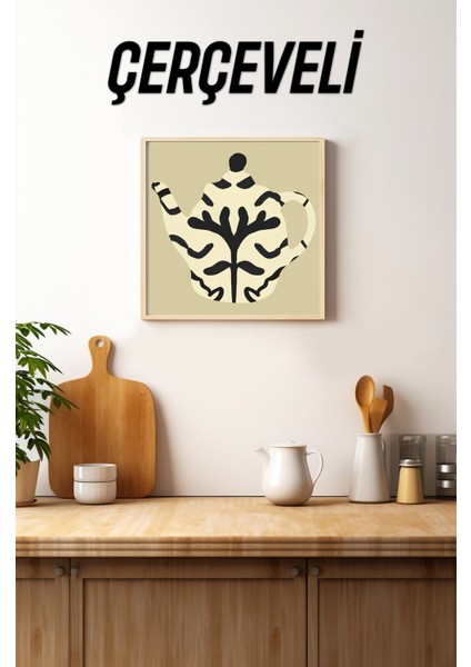 Ahşap Çerçeveli Mdf Kare Tek Tablo (Kendi Tablo Setinizi Oluşturacağınız Liste) MUTFAK04 23 x 23 Çerçeveli TX1109