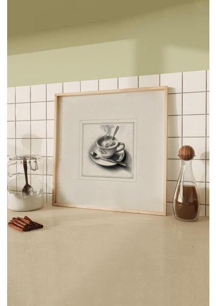 Ahşap Çerçeveli Mdf Kare Tek Tablo (Kendi Tablo Setinizi Oluşturacağınız Liste) MUTFAK03 23 x 23 Çerçeveli TX1099 fiyatları