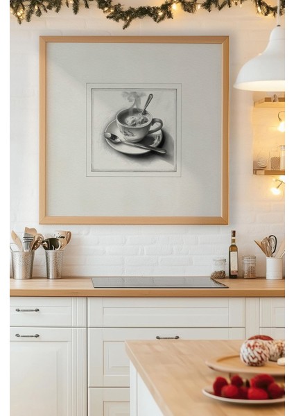 Ahşap Çerçeveli Mdf Kare Tek Tablo (Kendi Tablo Setinizi Oluşturacağınız Liste) MUTFAK03 23 x 23 Çerçeveli TX1099 fırsatları