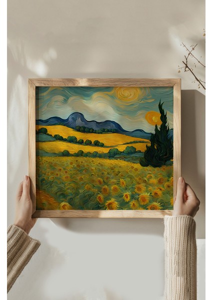 Ahşap Çerçeveli Mdf Kare Tablo Seti Salon ve Oturma Odası Için KR4012 23 x 23 indirimleri