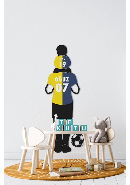 Baba Evlat Aynı Renkler 'gönül Verilen Renkler' Mdf Forma Tablo Sarı Lacivert 165 x 50 fiyatları