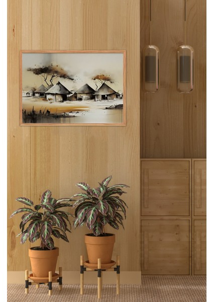 Ahşap Çerçeveli Mdf Tek Tablo Afrika Dekoru Tablo (Kendi Tablo Setinizi Oluşturacağınız Liste) 23 x 32 Çerçeveli 1002