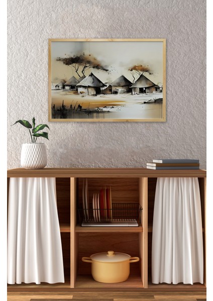 Ahşap Çerçeveli Mdf Tek Tablo Afrika Dekoru Tablo (Kendi Tablo Setinizi Oluşturacağınız Liste) 23 x 32 Çerçeveli 1002 fiyatları