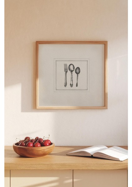 Ahşap Çerçeveli Mdf Kare Tek Tablo (Kendi Tablo Setinizi Oluşturacağınız Liste) MUTFAK03 23 x 23 Çerçeveli TX1097 modelleri