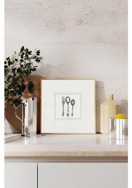 Ahşap Çerçeveli Mdf Kare Tek Tablo (Kendi Tablo Setinizi Oluşturacağınız Liste) MUTFAK03 23 x 23 Çerçeveli TX1097 indirimleri