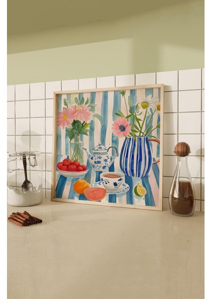 Ahşap Çerçeveli Mdf Kare Tek Tablo (Kendi Tablo Setinizi Oluşturacağınız Liste) MUTFAK03 23 x 23 Çerçeveli TX1189 fiyatları