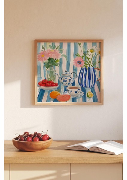 Ahşap Çerçeveli Mdf Kare Tek Tablo (Kendi Tablo Setinizi Oluşturacağınız Liste) MUTFAK03 23 x 23 Çerçeveli TX1189 modelleri