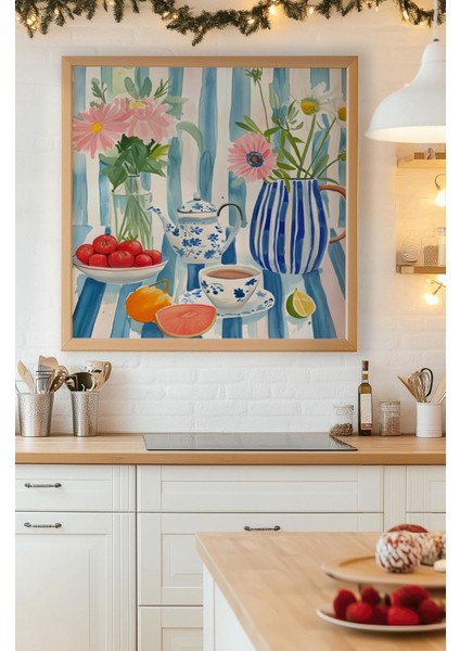 Ahşap Çerçeveli Mdf Kare Tek Tablo (Kendi Tablo Setinizi Oluşturacağınız Liste) MUTFAK03 23 x 23 Çerçeveli TX1189 fırsatları