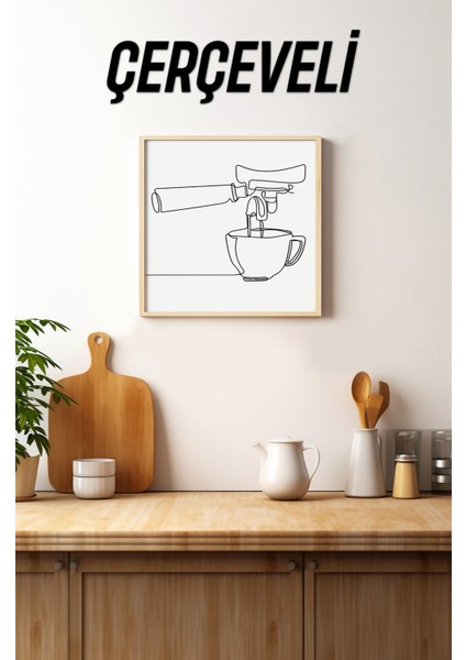 Ahşap Çerçeveli Mdf Kare Tek Tablo (Kendi Tablo Setinizi Oluşturacağınız Liste) MUTFAK03 23 x 23 Çerçeveli TX1187
