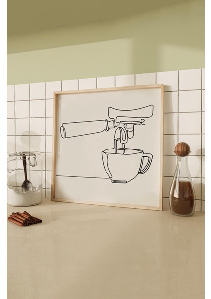 Ahşap Çerçeveli Mdf Kare Tek Tablo (Kendi Tablo Setinizi Oluşturacağınız Liste) MUTFAK03 23 x 23 Çerçeveli TX1187 fiyatları