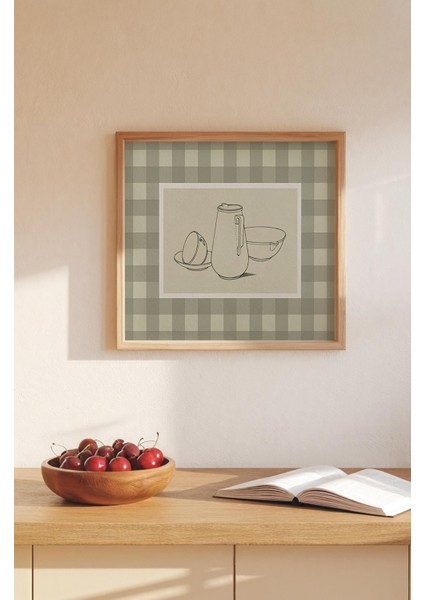 Ahşap Çerçeveli Mdf Kare Tek Tablo (Kendi Tablo Setinizi Oluşturacağınız Liste) MUTFAK02 23 x 23 Çerçeveli TX1175 modelleri