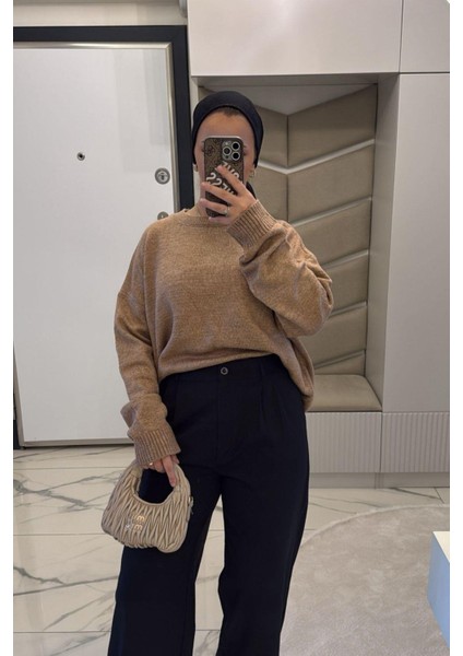 Kadın Camel Yumoş Basıc Kazak fiyatları