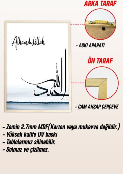 📿 3’lü Manevi Tablo Seti 🌿 CRV1114 23 x 32