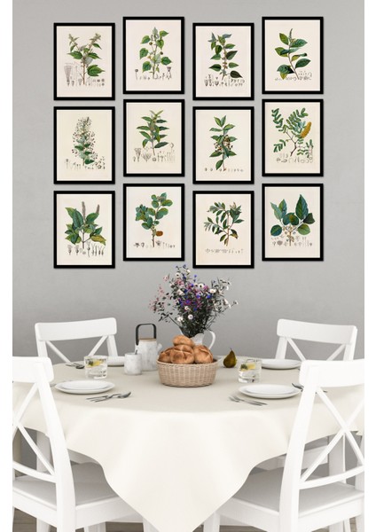 Dekorize Mdf Tablo Seti 12 Parça - Salon Oturma Odası Için Duvar Dekoru Çerçeve Görünümlü Onk Seri 1027 13 x 17 fırsatları